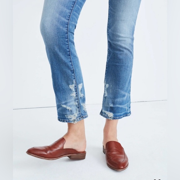 Madewell Petite Cali Demi-Boot Jeans in Bess Wash: 4 Button-Front Edition Sz 26 - Picture 4 of 12